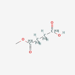 molecular formula C5H8O4 B570747 Butanedioic-13C4 Acid 1-Methyl Ester CAS No. 878205-29-9