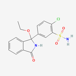 B570748 2-chloro-5-(1-ethoxy-3-oxo-2H-isoindol-1-yl)benzenesulfonamide CAS No. 1369588-00-0
