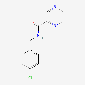 molecular formula C12H10ClN3O B5707567 N-[(4-chlorophenyl)methyl]pyrazine-2-carboxamide 