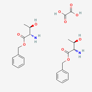 molecular formula C24H32N2O10 B570759 L-Threonine benzyl ester hemioxalate CAS No. 86088-59-7