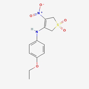 molecular formula C12H14N2O5S B5707602 N-(4-ethoxyphenyl)-4-nitro-1,1-dioxo-2,5-dihydrothiophen-3-amine 