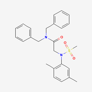 molecular formula C25H28N2O3S B5707621 N,N-dibenzyl-N~2~-(2,5-dimethylphenyl)-N~2~-(methylsulfonyl)glycinamide 