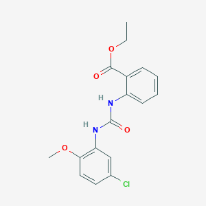 molecular formula C17H17ClN2O4 B5707639 Ethyl 2-{[(5-chloro-2-methoxyphenyl)carbamoyl]amino}benzoate 