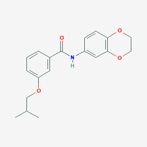 molecular formula C19H21NO4 B5707668 N-(2,3-dihydro-1,4-benzodioxin-6-yl)-3-(2-methylpropoxy)benzamide 