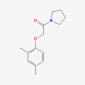 molecular formula C14H19NO2 B5707669 Pyrrolidine, 1-((2,4-dimethylphenoxy)acetyl)- CAS No. 148183-89-5