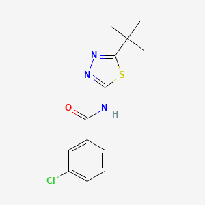 molecular formula C13H14ClN3OS B5707697 N-[5-(TERT-BUTYL)-1,3,4-THIADIAZOL-2-YL]-3-CHLOROBENZAMIDE 
