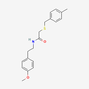 molecular formula C19H23NO2S B5707741 N-[2-(4-methoxyphenyl)ethyl]-2-[(4-methylbenzyl)sulfanyl]acetamide CAS No. 428488-65-7