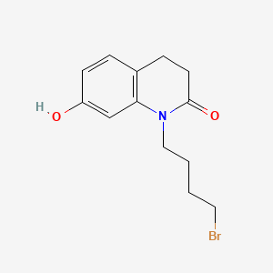 molecular formula C13H16BrNO2 B570775 1-(4-Bromobutyl)-3,4-dihydro-7-hydroxy-2(1H)-quinolinone CAS No. 1424857-68-0