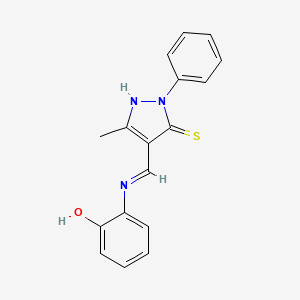 molecular formula C17H15N3OS B5707819 Pyrazolethione, 3-11 