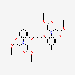 molecular formula C39H58N2O10 B570786 N-[2-[2-[2-[Bis[2-(1,1-dimethylethoxy)-2-oxoethyl]amino]-5-methylphenoxy]ethoxy]phenyl]-N-[2-(1,1-dimethylethoxy)-2-oxoethyl]-glycine 1,1-dimethylethyl ester CAS No. 121739-13-7