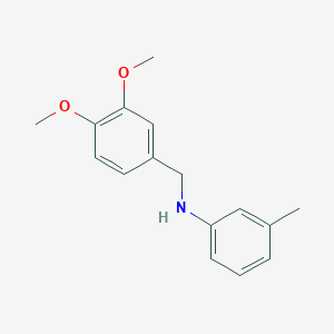 molecular formula C16H19NO2 B5707862 N-(3,4-dimethoxybenzyl)-3-methylaniline 