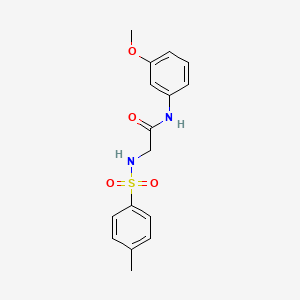 molecular formula C16H18N2O4S B5707908 N-(3-methoxyphenyl)-2-[(4-methylphenyl)sulfonylamino]acetamide 