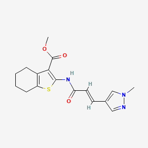 molecular formula C17H19N3O3S B5707918 METHYL 2-{[(E)-3-(1-METHYL-1H-PYRAZOL-4-YL)-2-PROPENOYL]AMINO}-4,5,6,7-TETRAHYDRO-1-BENZOTHIOPHENE-3-CARBOXYLATE 