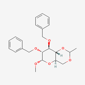 molecular formula C23H28O6 B570795 Methyl-2,3-DI-O-benzyl-4,6-O-ethylidene-alpha-D-glucopyranoside CAS No. 125310-31-8