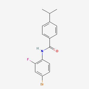 molecular formula C16H15BrFNO B5708055 N-(4-bromo-2-fluorophenyl)-4-(propan-2-yl)benzamide 