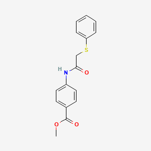 molecular formula C16H15NO3S B5708072 methyl 4-[2-(phenylsulfanyl)acetamido]benzoate 