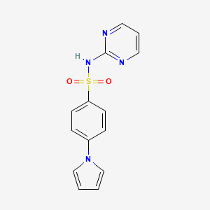 molecular formula C14H12N4O2S B5708109 N-(2-PYRIMIDINYL)-4-(1H-PYRROL-1-YL)-1-BENZENESULFONAMIDE 