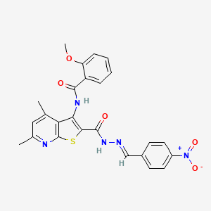 molecular formula C25H21N5O5S B5708230 N-(4,6-DIMETHYL-2-{[(2E)-2-(4-NITROBENZYLIDENE)HYDRAZINO]CARBONYL}THIENO[2,3-B]PYRIDIN-3-YL)-2-METHOXYBENZAMIDE 