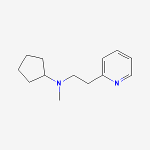 molecular formula C13H20N2 B5708267 N-methyl-N-[2-(pyridin-2-yl)ethyl]cyclopentanamine 