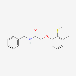 molecular formula C17H19NO2S B5708352 N-benzyl-2-(3-methyl-2-methylsulfanylphenoxy)acetamide 