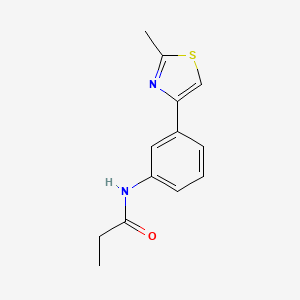 molecular formula C13H14N2OS B5708388 N-[3-(2-methyl-1,3-thiazol-4-yl)phenyl]propanamide 