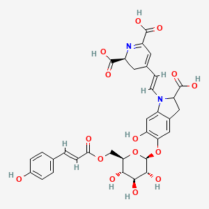 (2S)-4-[(E)-2-[2-carboxy-6-hydroxy-5-[(2S,3R,4S,5S,6R)-3,4,5-trihydroxy-6-[[(E)-3-(4-hydroxyphenyl)prop-2-enoyl]oxymethyl]oxan-2-yl]oxy-2,3-dihydroindol-1-yl]ethenyl]-2,3-dihydropyridine-2,6-dicarboxylic acid