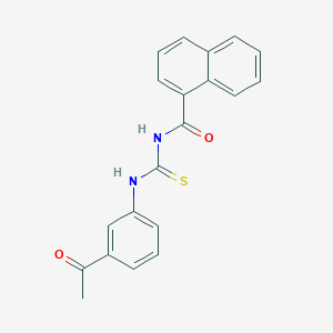 molecular formula C20H16N2O2S B5708434 N-{[(3-acetylphenyl)amino]carbonothioyl}-1-naphthamide 