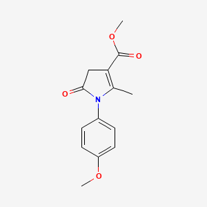 molecular formula C14H15NO4 B5708462 methyl 1-(4-methoxyphenyl)-5-methyl-2-oxo-3H-pyrrole-4-carboxylate 