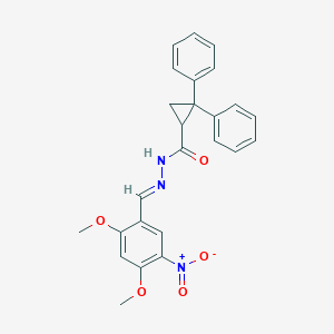molecular formula C25H23N3O5 B5708479 N'-[(E)-(2,4-Dimethoxy-5-nitrophenyl)methylidene]-2,2-diphenylcyclopropane-1-carbohydrazide 