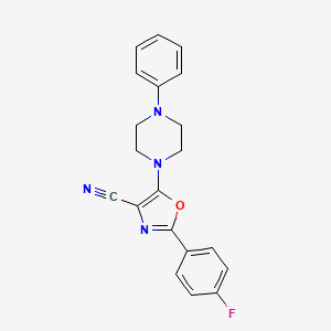 molecular formula C20H17FN4O B5708501 2-(4-Fluorophenyl)-5-(4-phenylpiperazin-1-yl)-1,3-oxazole-4-carbonitrile 