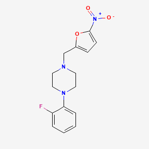molecular formula C15H16FN3O3 B5708652 1-(2-Fluorophenyl)-4-[(5-nitrofuran-2-yl)methyl]piperazine CAS No. 5260-53-7