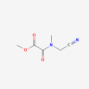 molecular formula C6H8N2O3 B570870 Methyl 2-((cyanomethyl)(methyl)amino)-2-oxoacetate CAS No. 115714-36-8
