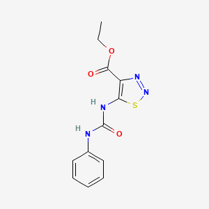 molecular formula C12H12N4O3S B5708750 Ethyl 5-[(phenylcarbamoyl)amino]-1,2,3-thiadiazole-4-carboxylate CAS No. 5857-14-7