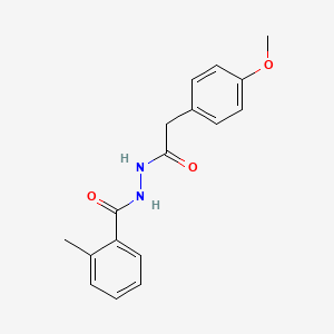 molecular formula C17H18N2O3 B5708768 N'-[2-(4-methoxyphenyl)acetyl]-2-methylbenzohydrazide 