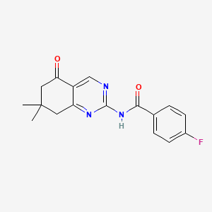 molecular formula C17H16FN3O2 B5708795 N-(7,7-dimethyl-5-oxo-5,6,7,8-tetrahydroquinazolin-2-yl)-4-fluorobenzamide 