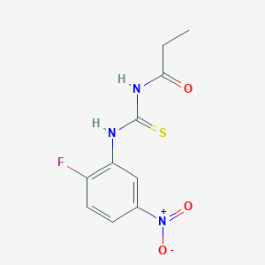 molecular formula C10H10FN3O3S B5708836 N-[(2-fluoro-5-nitrophenyl)carbamothioyl]propanamide 