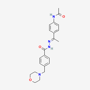 molecular formula C22H26N4O3 B5709036 N-{4-[(1E)-1-[({4-[(MORPHOLIN-4-YL)METHYL]PHENYL}FORMAMIDO)IMINO]ETHYL]PHENYL}ACETAMIDE 