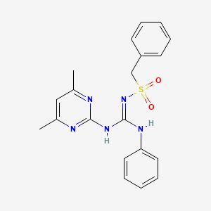 molecular formula C20H21N5O2S B5709050 N-{ANILINO[(4,6-DIMETHYL-2-PYRIMIDINYL)AMINO]METHYLENE}(PHENYL)METHANESULFONAMIDE 