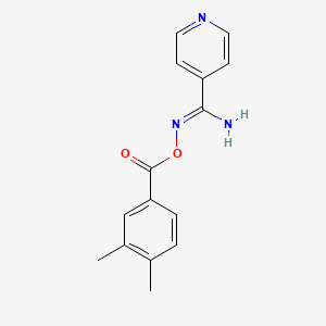 molecular formula C15H15N3O2 B5709098 N'-{[(3,4-dimethylphenyl)carbonyl]oxy}pyridine-4-carboximidamide 