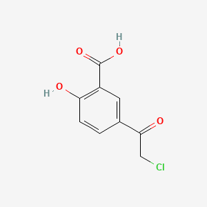 molecular formula C9H7ClO4 B570910 5-(Chloroacetyl)-2-hydroxybenzoic acid CAS No. 119798-65-1