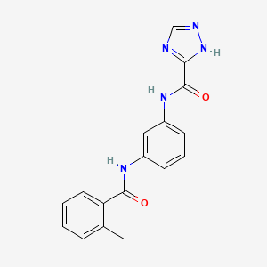 molecular formula C17H15N5O2 B5709140 N-[3-[(2-methylbenzoyl)amino]phenyl]-1H-1,2,4-triazole-5-carboxamide 