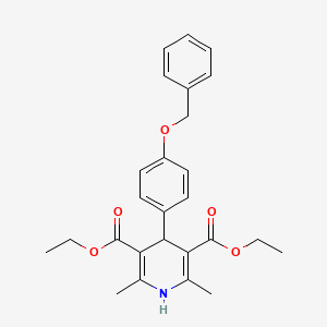 molecular formula C26H29NO5 B5709160 Diethyl 4-[4-(benzyloxy)phenyl]-2,6-dimethyl-1,4-dihydropyridine-3,5-dicarboxylate 