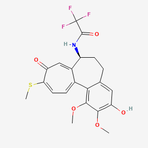 molecular formula C21H20F3NO5S B570924 (S)-1-Methoxy-2-methyloxy-3-hydroxy-7-(trifluoroacetylamino)-10-methylthio-6,7-dihydrobenzo[a]heptalen-9(5H)-one CAS No. 123643-51-6