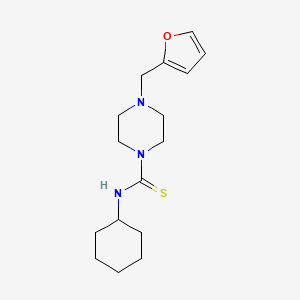 molecular formula C16H25N3OS B5709290 N-cyclohexyl-4-(furan-2-ylmethyl)piperazine-1-carbothioamide 