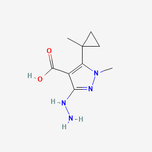 3-Hydrazinyl-1-methyl-5-(1-methylcyclopropyl)-1H-pyrazole-4-carboxylic acid