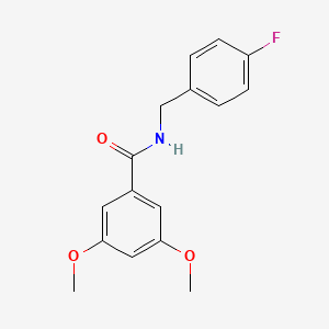 molecular formula C16H16FNO3 B5709364 N-[(4-fluorophenyl)methyl]-3,5-dimethoxybenzamide 