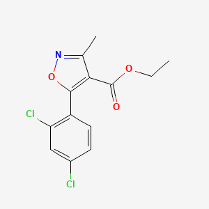 molecular formula C13H11Cl2NO3 B570940 Ethyl 5-(2,4-dichlorophenyl)-3-methyl-1,2-oxazole-4-carboxylate CAS No. 113841-87-5