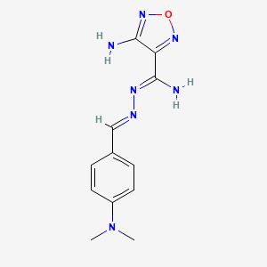 molecular formula C12H15N7O B5709404 (Z)-4-Amino-N'-[(E)-{[4-(dimethylamino)phenyl]methylidene}amino]-1,2,5-oxadiazole-3-carboximidamide 