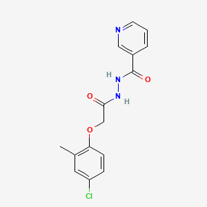 molecular formula C15H14ClN3O3 B5709419 N'-[2-(4-chloro-2-methylphenoxy)acetyl]pyridine-3-carbohydrazide 