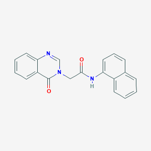 molecular formula C20H15N3O2 B5709517 N-(1-naphthyl)-2-(4-oxo-3(4H)-quinazolinyl)acetamide 